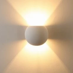 Hofstein Wandleuchte Flot Wei&szlig;, 1-flammig -Wandleuchten Verkaufsgeschäft wandleuchte flot h11 7