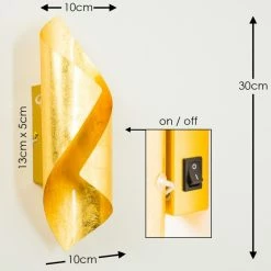 Hofstein Wandleuchte Ogarrio LED Gold, 2-flammig -Wandleuchten Verkaufsgeschäft wandleuchte ogarrio h3020227 2
