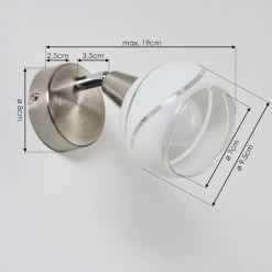 Hofstein Warga Wandleuchte LED Nickel-Matt, 1-flammig -Wandleuchten Verkaufsgeschäft warga wandleuchte h3395219 3