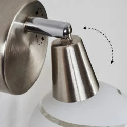 Hofstein Warga Wandleuchte LED Nickel-Matt, 1-flammig -Wandleuchten Verkaufsgeschäft warga wandleuchte h3395219 5