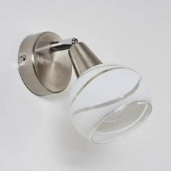 Hofstein Warga Wandleuchte LED Nickel-Matt, 1-flammig -Wandleuchten Verkaufsgeschäft warga wandleuchte h3395219 7