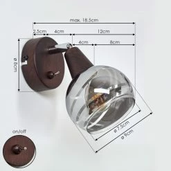 Hofstein Warga Wandleuchte LED Bronze, 1-flammig -Wandleuchten Verkaufsgeschäft warga wandleuchte h3395363 3
