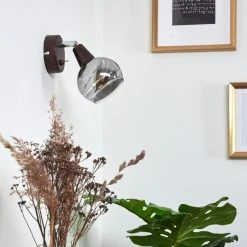 Hofstein Warga Wandleuchte LED Bronze, 1-flammig -Wandleuchten Verkaufsgeschäft warga wandleuchte h3395363 9