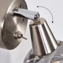 Hofstein Warga Wandleuchte LED Nickel-Matt, 1-flammig -Wandleuchten Verkaufsgeschäft warga wandleuchte h3395387 2