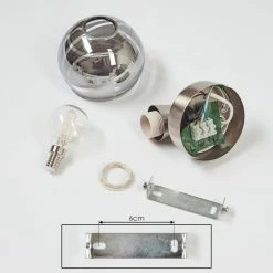 Hofstein Warga Wandleuchte LED Nickel-Matt, 1-flammig -Wandleuchten Verkaufsgeschäft warga wandleuchte h3395387 4