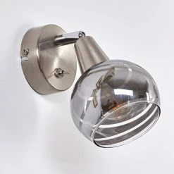 Hofstein Warga Wandleuchte LED Nickel-Matt, 1-flammig -Wandleuchten Verkaufsgeschäft warga wandleuchte h3395387 7