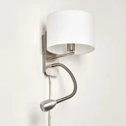 Hofstein Wiby Wandleuchte LED Nickel-Matt, 2-flammig -Wandleuchten Verkaufsgeschäft wiby wandleuchte h3295861 do1 12