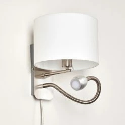 Hofstein Wiby Wandleuchte LED Nickel-Matt, 2-flammig -Wandleuchten Verkaufsgeschäft wiby wandleuchte h3295861 do1 4