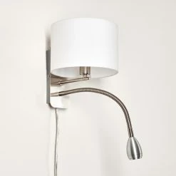 Hofstein Wiby Wandleuchte LED Nickel-Matt, 2-flammig -Wandleuchten Verkaufsgeschäft wiby wandleuchte h3295861 do1 8
