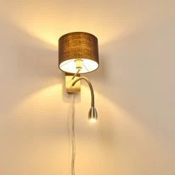 Hofstein Wiby Wandleuchte LED Nickel-Matt, 2-flammig -Wandleuchten Verkaufsgeschäft wiby wandleuchte h3295885 do1 11