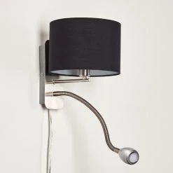 Hofstein Wiby Wandleuchte LED Nickel-Matt, 2-flammig -Wandleuchten Verkaufsgeschäft wiby wandleuchte h3295885 do1 8