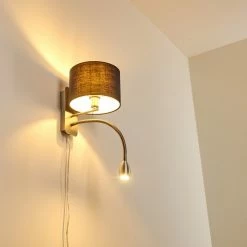 Hofstein Wiby Wandleuchte LED Nickel-Matt, 2-flammig -Wandleuchten Verkaufsgeschäft wiby wandleuchte h3295885 do1 9