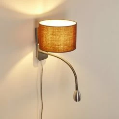 Hofstein Wiby Wandleuchte LED Nickel-Matt, 2-flammig -Wandleuchten Verkaufsgeschäft wiby wandleuchte h3295908 do1 11