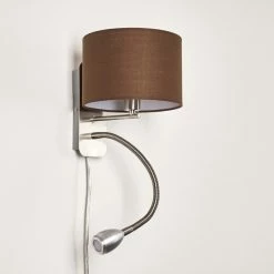 Hofstein Wiby Wandleuchte LED Nickel-Matt, 2-flammig -Wandleuchten Verkaufsgeschäft wiby wandleuchte h3295908 do1 15