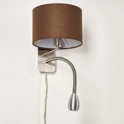 Hofstein Wiby Wandleuchte LED Nickel-Matt, 2-flammig -Wandleuchten Verkaufsgeschäft wiby wandleuchte h3295908 do1 18