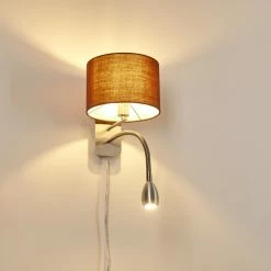 Hofstein Wiby Wandleuchte LED Nickel-Matt, 2-flammig -Wandleuchten Verkaufsgeschäft wiby wandleuchte h3295908 do1 2