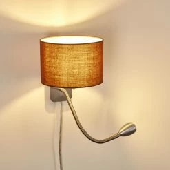 Hofstein Wiby Wandleuchte LED Nickel-Matt, 2-flammig -Wandleuchten Verkaufsgeschäft wiby wandleuchte h3295908 do1 3