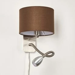 Hofstein Wiby Wandleuchte LED Nickel-Matt, 2-flammig -Wandleuchten Verkaufsgeschäft wiby wandleuchte h3295908 do1 4