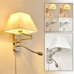 Hofstein Wiby Wandleuchte LED Nickel-Matt, 2-flammig