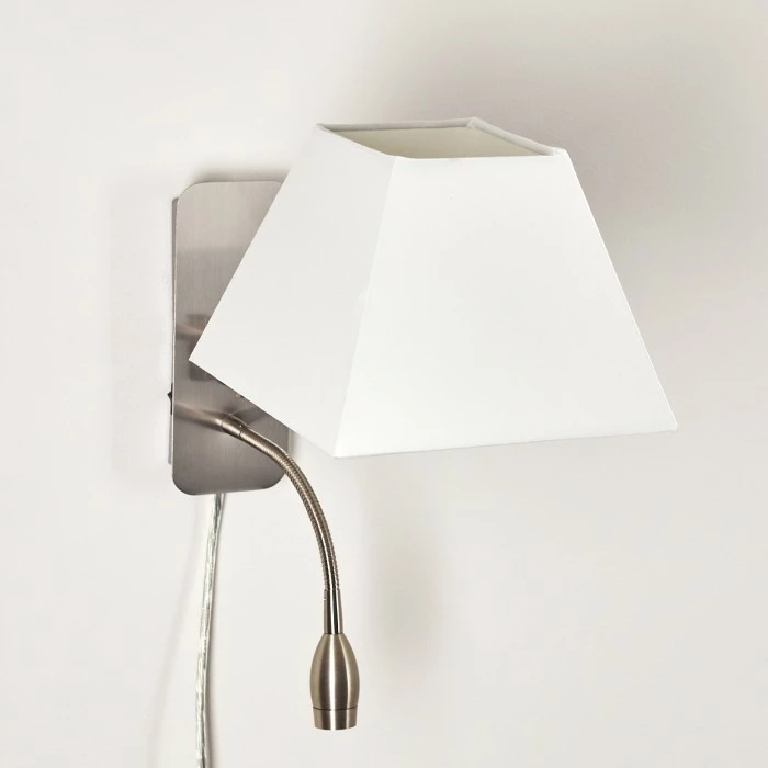 Hofstein Wiby Wandleuchte LED Nickel-Matt, 2-flammig 13 Hofstein Wiby Wandleuchte LED Nickel-Matt, 2-flammig – Bild 13