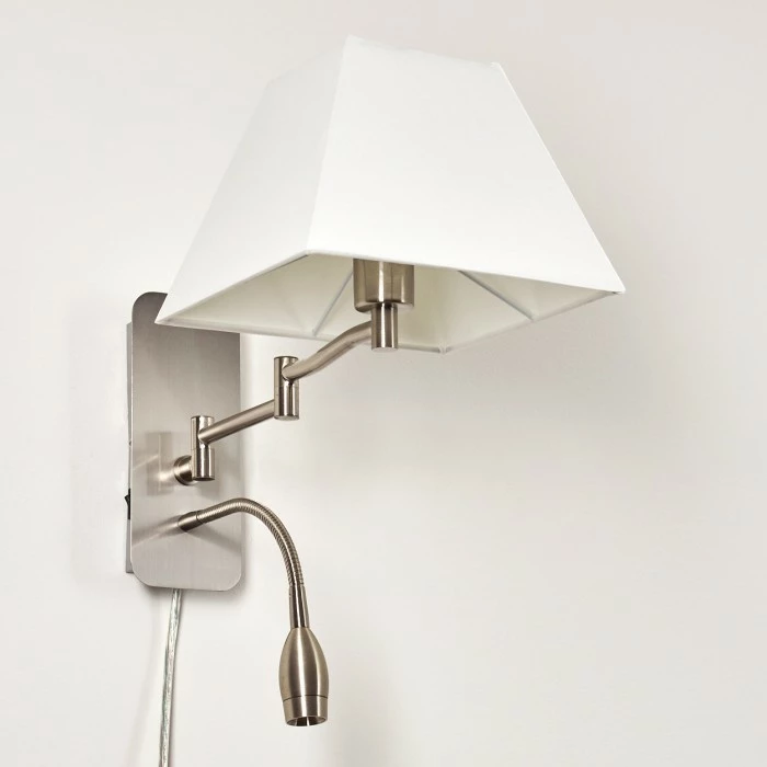 Hofstein Wiby Wandleuchte LED Nickel-Matt, 2-flammig 19 Hofstein Wiby Wandleuchte LED Nickel-Matt, 2-flammig – Bild 19