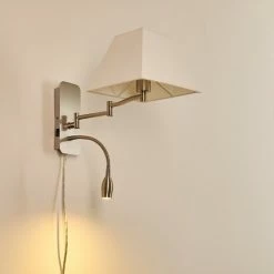 Hofstein Wiby Wandleuchte LED Nickel-Matt, 2-flammig 52 Hofstein Wiby Wandleuchte LED Nickel-Matt, 2-flammig -Wandleuchten Verkaufsgeschäft wiby wandleuchte h3295922 do1 24