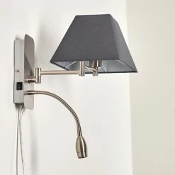 Hofstein Wiby Wandleuchte LED Nickel-Matt, 2-flammig -Wandleuchten Verkaufsgeschäft wiby wandleuchte h3295946 do1 15