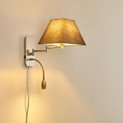 Hofstein Wiby Wandleuchte LED Nickel-Matt, 2-flammig -Wandleuchten Verkaufsgeschäft wiby wandleuchte h3295946 do1 17