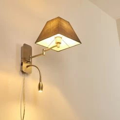 Hofstein Wiby Wandleuchte LED Nickel-Matt, 2-flammig -Wandleuchten Verkaufsgeschäft wiby wandleuchte h3295946 do1 2