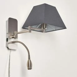 Hofstein Wiby Wandleuchte LED Nickel-Matt, 2-flammig -Wandleuchten Verkaufsgeschäft wiby wandleuchte h3295946 do1 20