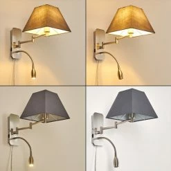 Hofstein Wiby Wandleuchte LED Nickel-Matt, 2-flammig -Wandleuchten Verkaufsgeschäft wiby wandleuchte h3295946 do1 3