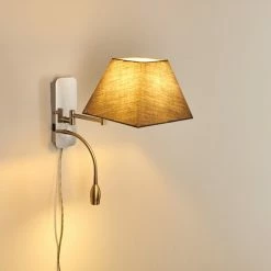 Hofstein Wiby Wandleuchte LED Nickel-Matt, 2-flammig -Wandleuchten Verkaufsgeschäft wiby wandleuchte h3295946 do1 5
