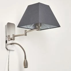 Hofstein Wiby Wandleuchte LED Nickel-Matt, 2-flammig -Wandleuchten Verkaufsgeschäft wiby wandleuchte h3295946 do1 7
