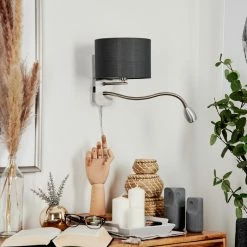 Hofstein Wiby Wandleuchte LED Nickel-Matt, 2-flammig -Wandleuchten Verkaufsgeschäft wiby wandleuchte h3588390 11