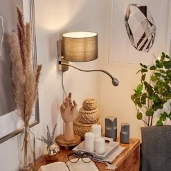 Hofstein Wiby Wandleuchte LED Nickel-Matt, 2-flammig -Wandleuchten Verkaufsgeschäft wiby wandleuchte h3588390 6