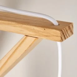 Hofstein Wiedau Wandleuchte Weiß, Holz hell, 1-flammig -Wandleuchten Verkaufsgeschäft wiedau wandleuchte h3339282 do1 10