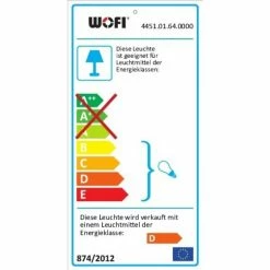 Wofi Leuchten Wofi AQABA Wandleuchte Nickel-Matt, 1-flammig -Wandleuchten Verkaufsgeschäft wofi aqaba wandleuchte 4451 01 64 0000 do1 8
