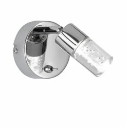 Wofi Leuchten Wofi LUGO Wandlampe LED Chrom, 1-flammig