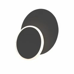 Wofi Leuchten WOFI SUTTER Wandleuchte LED Schwarz, 1-flammig