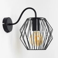 Hofstein Yalmhill Wandleuchte Schwarz, 1-flammig -Wandleuchten Verkaufsgeschäft yalmhill wandleuchte h3351444 12