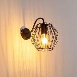 Hofstein Yalmhill Wandleuchte Schwarz, 1-flammig -Wandleuchten Verkaufsgeschäft yalmhill wandleuchte h3351444 16