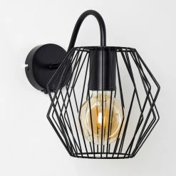 Hofstein Yalmhill Wandleuchte Schwarz, 1-flammig -Wandleuchten Verkaufsgeschäft yalmhill wandleuchte h3351444 7