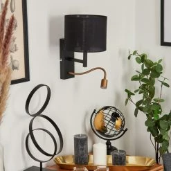 Hofstein Yuruyacu Wandleuchte LED Messing, Schwarz, 2-flammig -Wandleuchten Verkaufsgeschäft yuruyacu wandleuchte h3575529 11