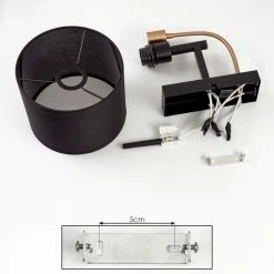 Hofstein Yuruyacu Wandleuchte LED Messing, Schwarz, 2-flammig -Wandleuchten Verkaufsgeschäft yuruyacu wandleuchte h3575529 4