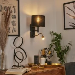 Hofstein Yuruyacu Wandleuchte LED Messing, Schwarz, 2-flammig -Wandleuchten Verkaufsgeschäft yuruyacu wandleuchte h3575529 8