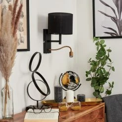 Hofstein Yuruyacu Wandleuchte LED Messing, Schwarz, 2-flammig -Wandleuchten Verkaufsgeschäft yuruyacu wandleuchte h3575529 9