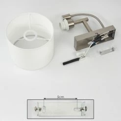 Hofstein Yuruyacu Wandleuchte LED Nickel-Matt, 2-flammig -Wandleuchten Verkaufsgeschäft yuruyacu wandleuchte h3575628 4